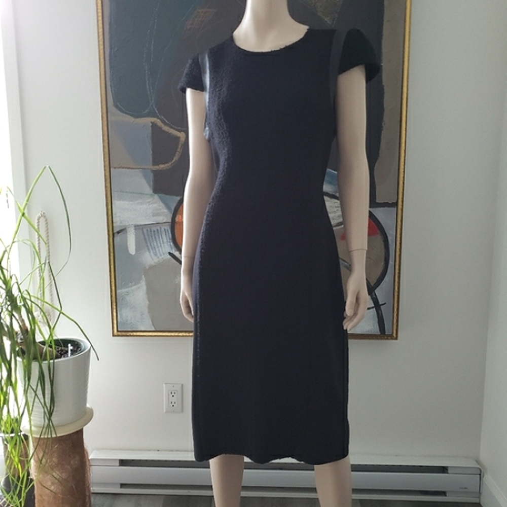 Club Monaco | Sheath Dress with Leather Trim